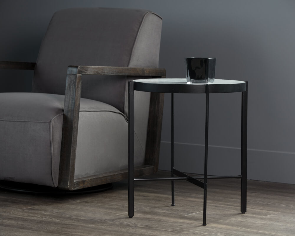 SUNPAN Willem End Table - White Marble 104133
