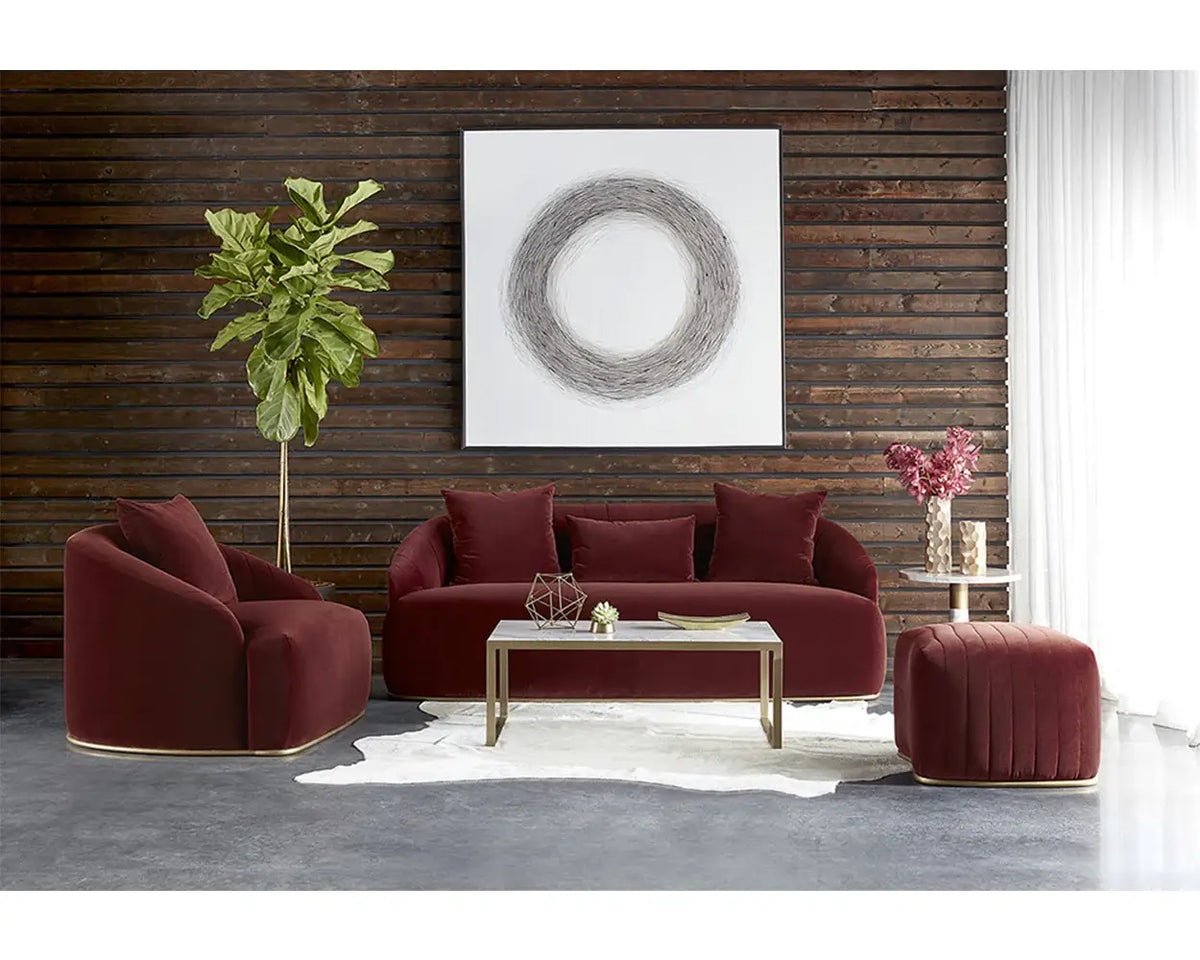 Sunpan Astrid Sofa Merlot 103642