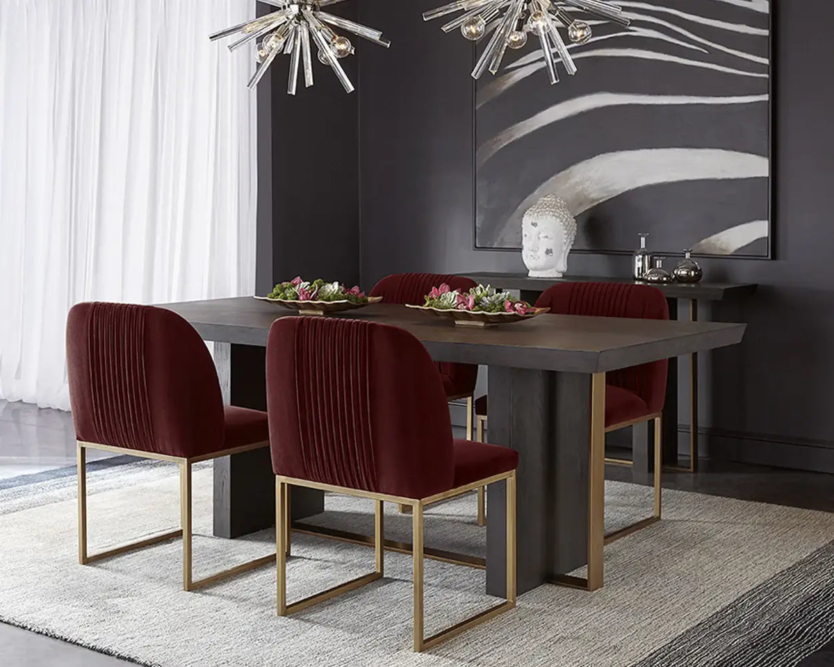 SUNPAN  104141  Nevin Dining Chair - Merlot  SET OF TWO