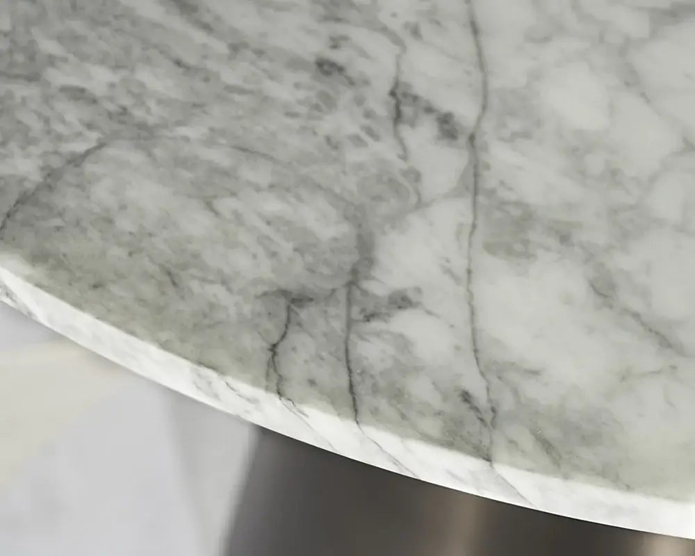 SUNPAN  104425  Damon Bistro Table - Gunmetal - White Marble - 35.5"