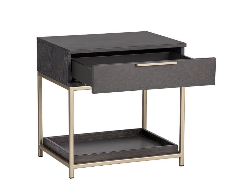 SUNAPN Rebel Nightstand Gold - Charcoal Grey 104606