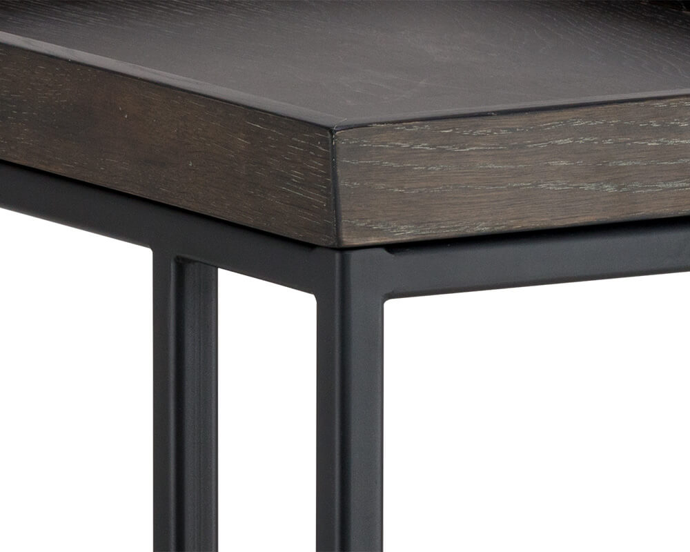 SUNPAN Arden C-shaped End Table - Black - Charcoal Grey 104615