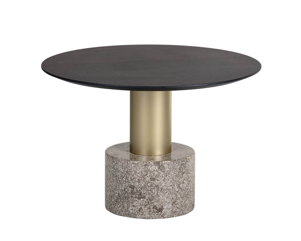 SUNPAN Monaco Coffee Table - Gold - Grey Marble / Charcoal Grey 104627