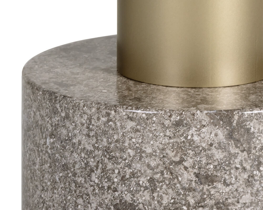 SUNPAN Monaco Coffee Table - Gold - Grey Marble / Charcoal Grey 104627