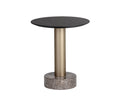 SUNAPN Monaco End Table - Gold - Grey Marble / Charcoal Grey 104629