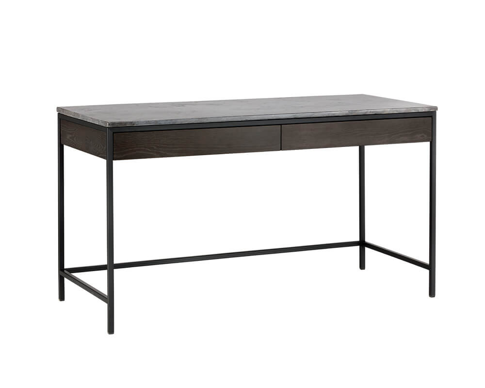 SUNPAN Stamos Desk Grey Marble / Charcoal Grey 104634