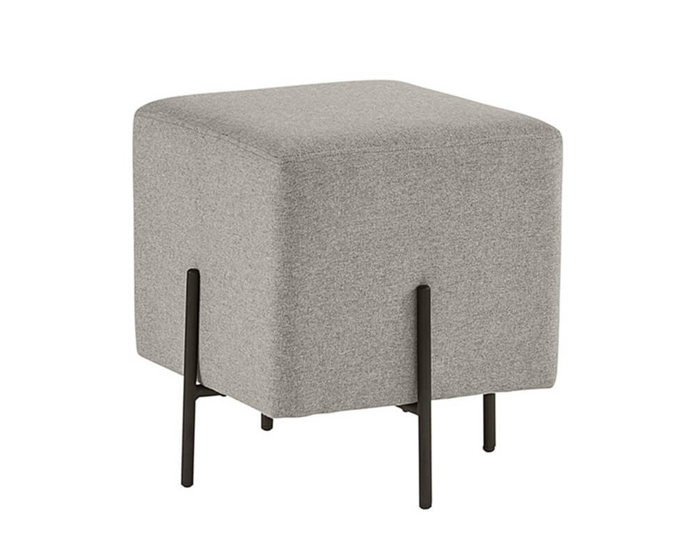 SUNPAN Heston Ottoman Black - Dorset Platinum 104718