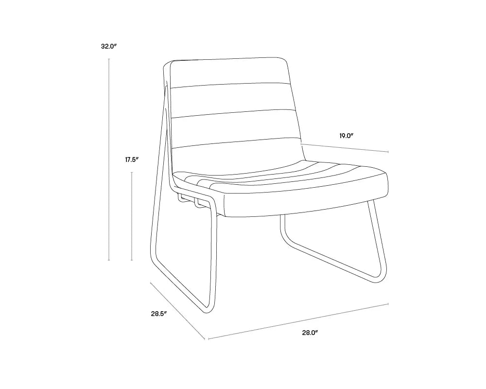 Sunpan Anton Lounge Chair Black 105098