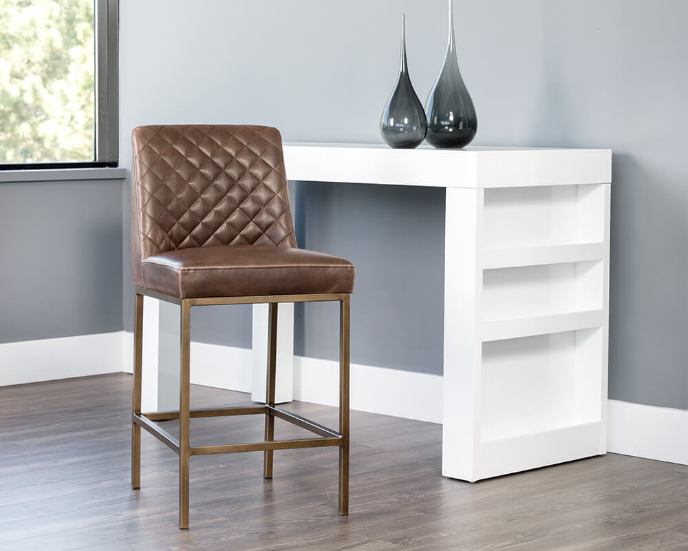SUNPAN Leighland Counter Stool - Havana Dark Brown 104907