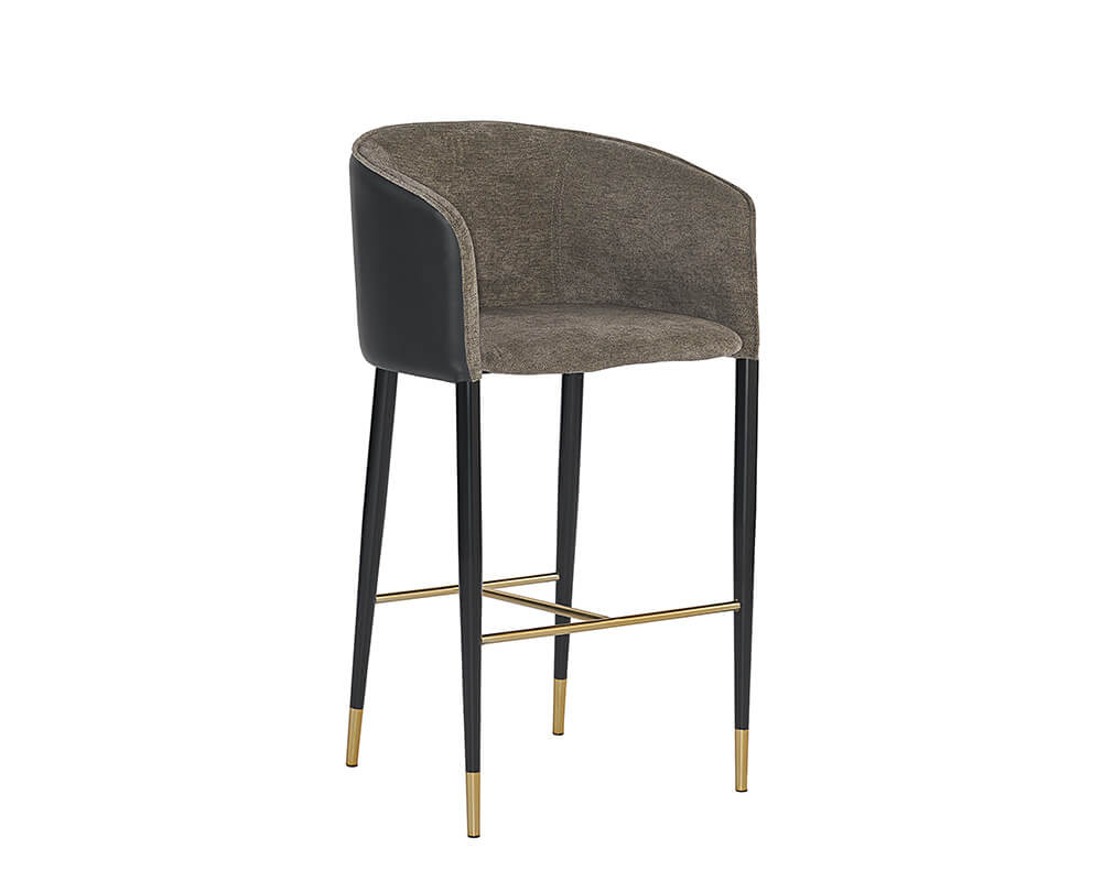 SUNPAN Asher Barstool - Sparrow Grey / Napa Black 104915