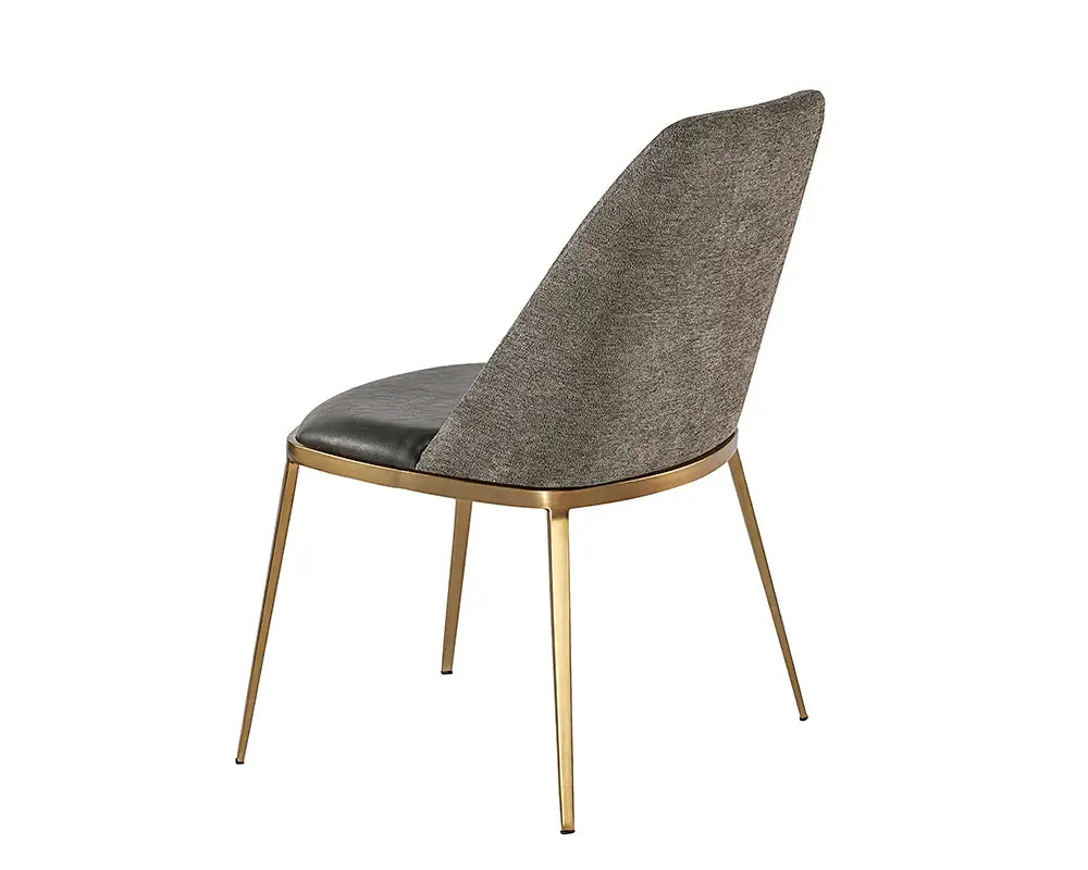 SUNPAN  104920  Dover Dining Chair - Bravo Portabella / Sparrow Grey SET OF TWO
