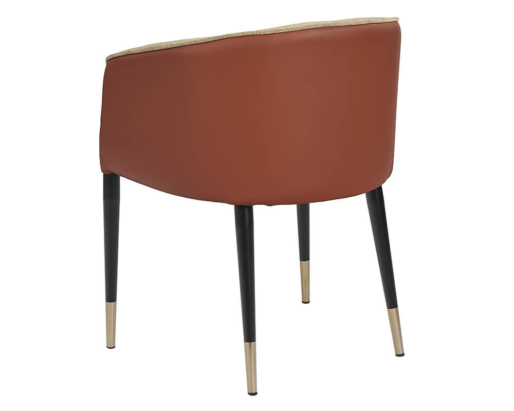 SUNPAN Asher Dining Armchair - Polo Club Toast / Dillon Chili 104934