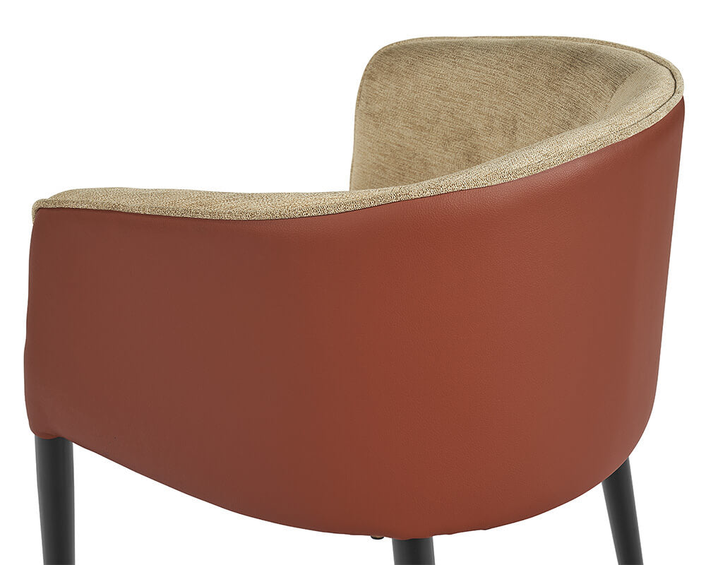 SUNPAN Asher Dining Armchair - Polo Club Toast / Dillon Chili 104934