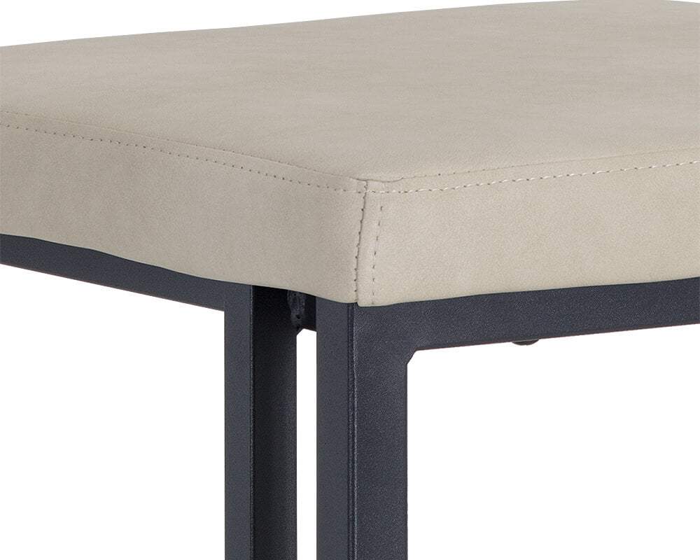 SUNPAN Boone Counter Stool - Black - Bravo Cream SET OF TWO 104958