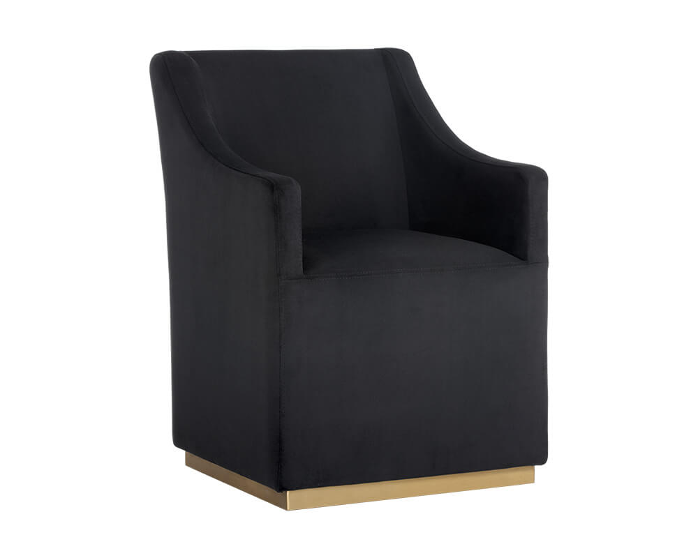 SUNPAN Zane Wheeled Lounge Chair - Abbington Black 104982