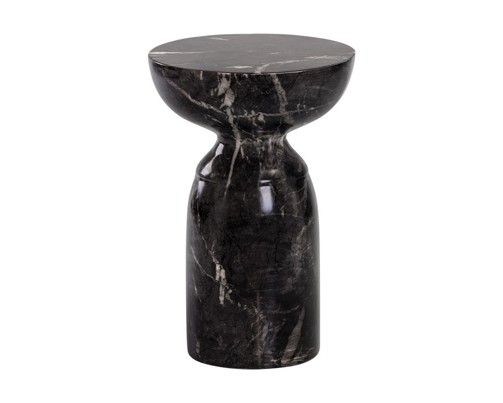 SUNPAN Goya End Table Marble Look Black 105012