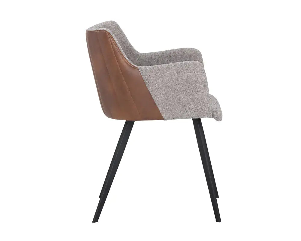 SUNPAN  105083  Griffin Armchair - November Grey / Bravo Cognac