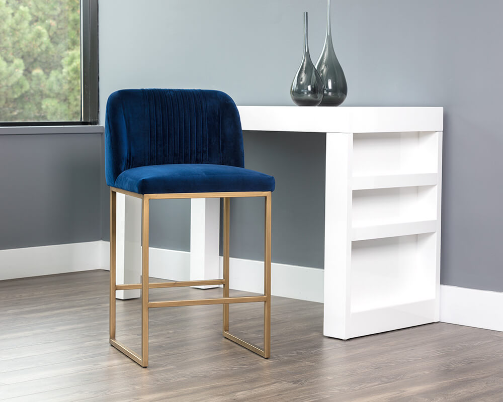 SUNPAN Nevin Counter Stool - Sapphire Blue 105087