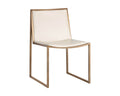 SUNPAN Blair Dining Chair  Antique Brass - Castillo Cream SET OF TWO 105170