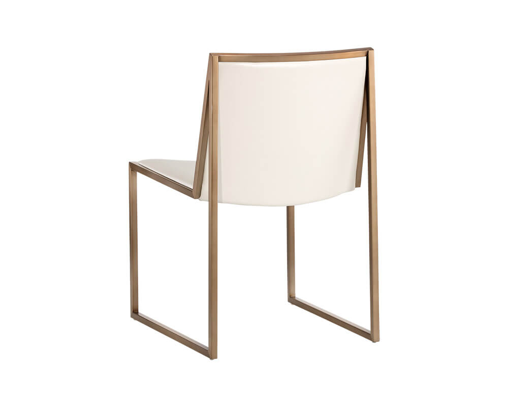 SUNPAN Blair Dining Chair  Antique Brass - Castillo Cream SET OF TWO 105170