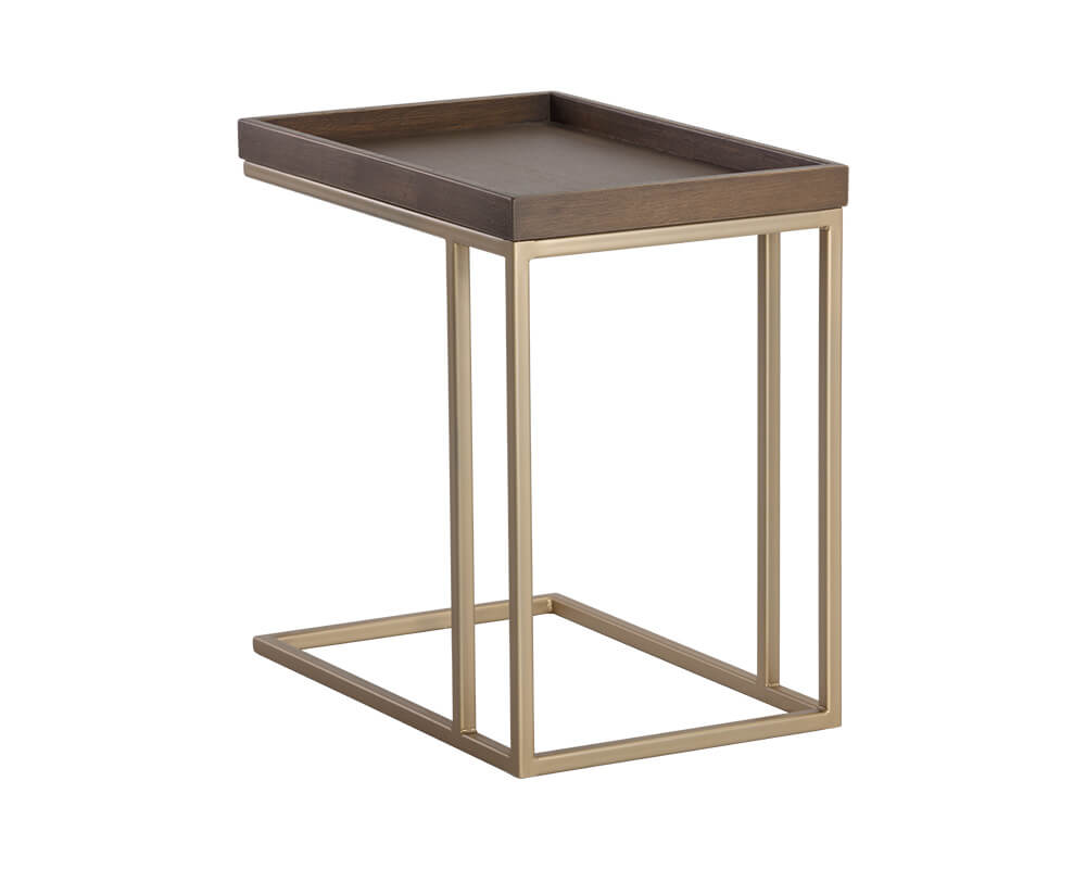 SUNPAN Arden C-shaped End Table - Gold - Raw Umber 105235