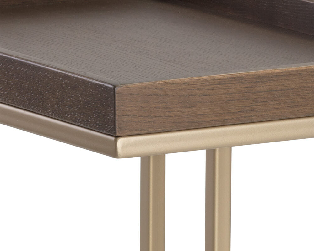 SUNPAN Arden C-shaped End Table - Gold - Raw Umber 105235