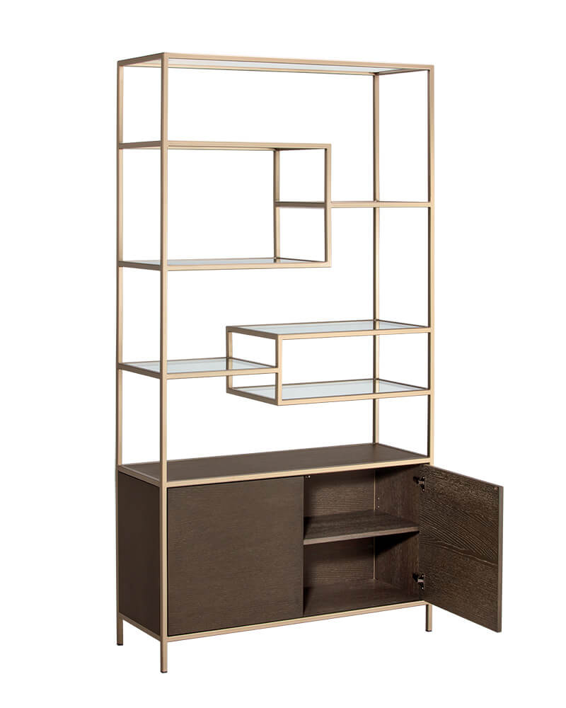 SUNPAN Stamos Bookcase Gold - Raw Umber 105240