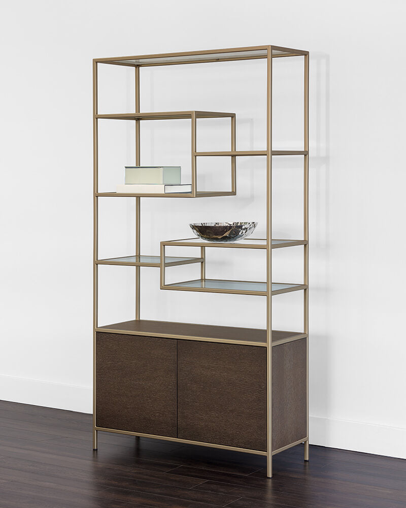 SUNPAN Stamos Bookcase Gold - Raw Umber 105240