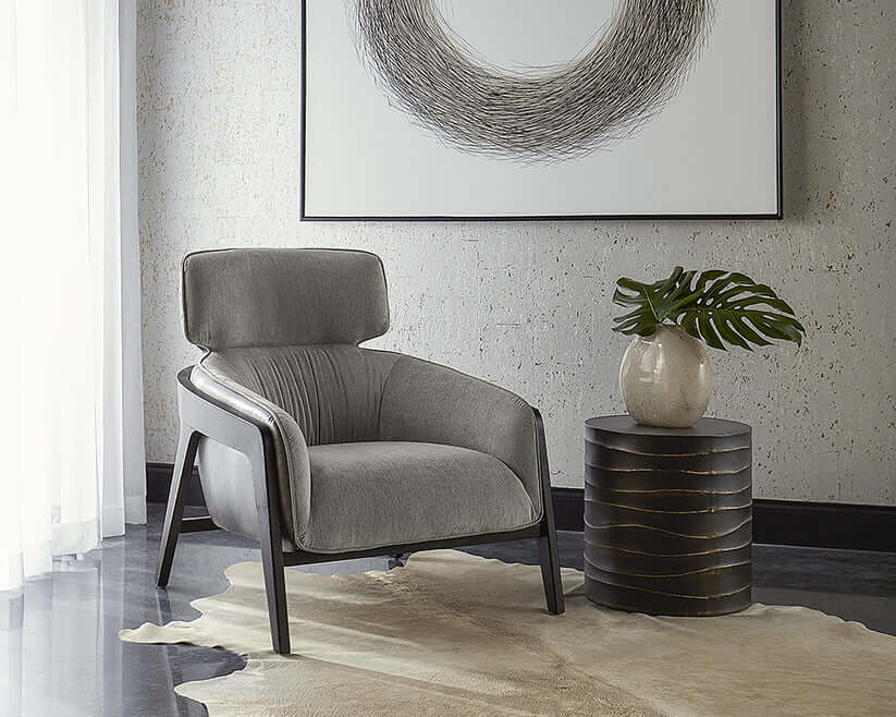 Sunpan Maximus Lounge Chair Polo Club Stone 105410