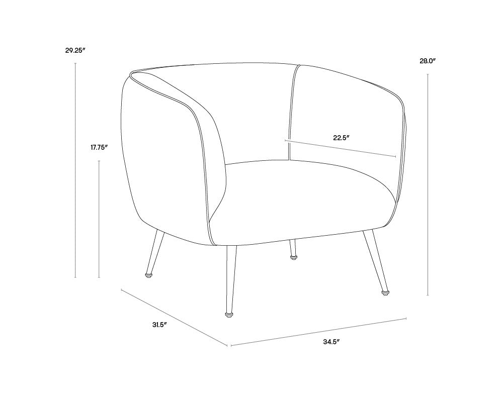 SUNPAN Amara Lounge Chair - Abbington Navy 105522