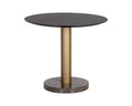SUNPAN Monaco Bistro Table - Gold - Grey Marble / Charcoal Grey - 35.5" 105878