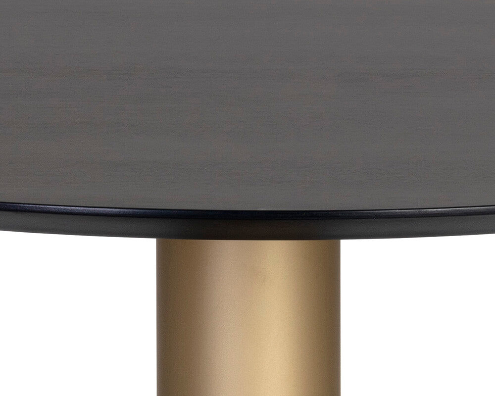 SUNPAN Monaco Bistro Table - Gold - Grey Marble / Charcoal Grey - 35.5" 105878