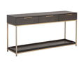 SUNPAN Rebel Console Table With Drawers - Gold - Charcoal Grey 105889