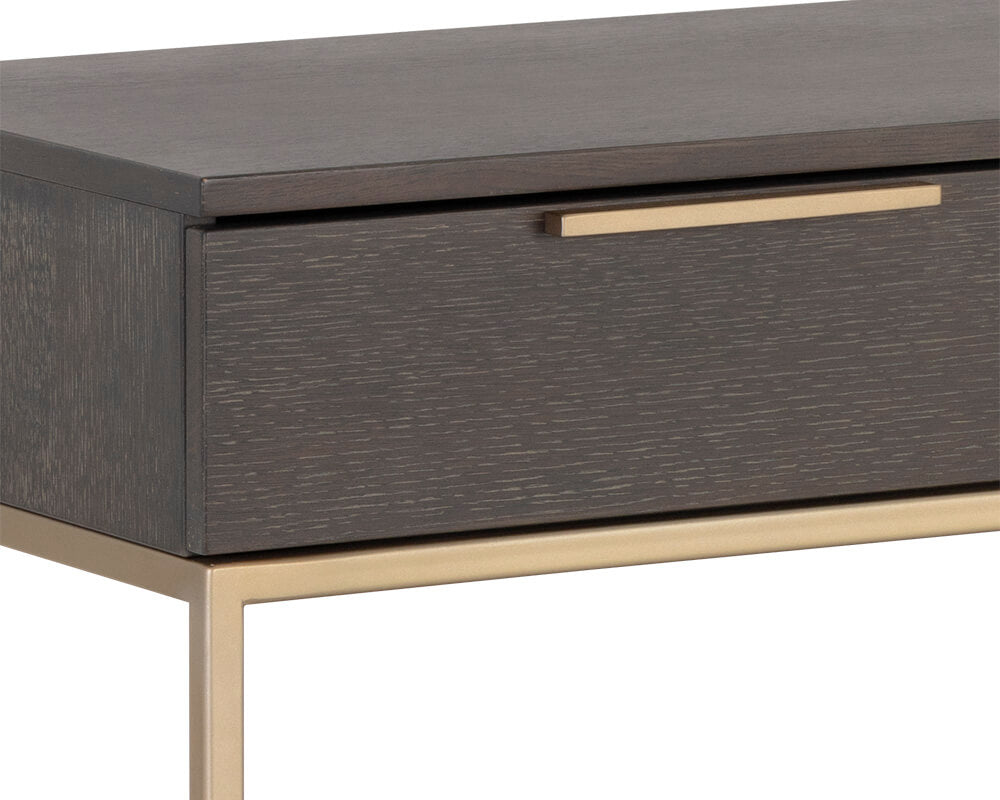 SUNPAN Rebel Console Table With Drawers - Gold - Charcoal Grey 105889