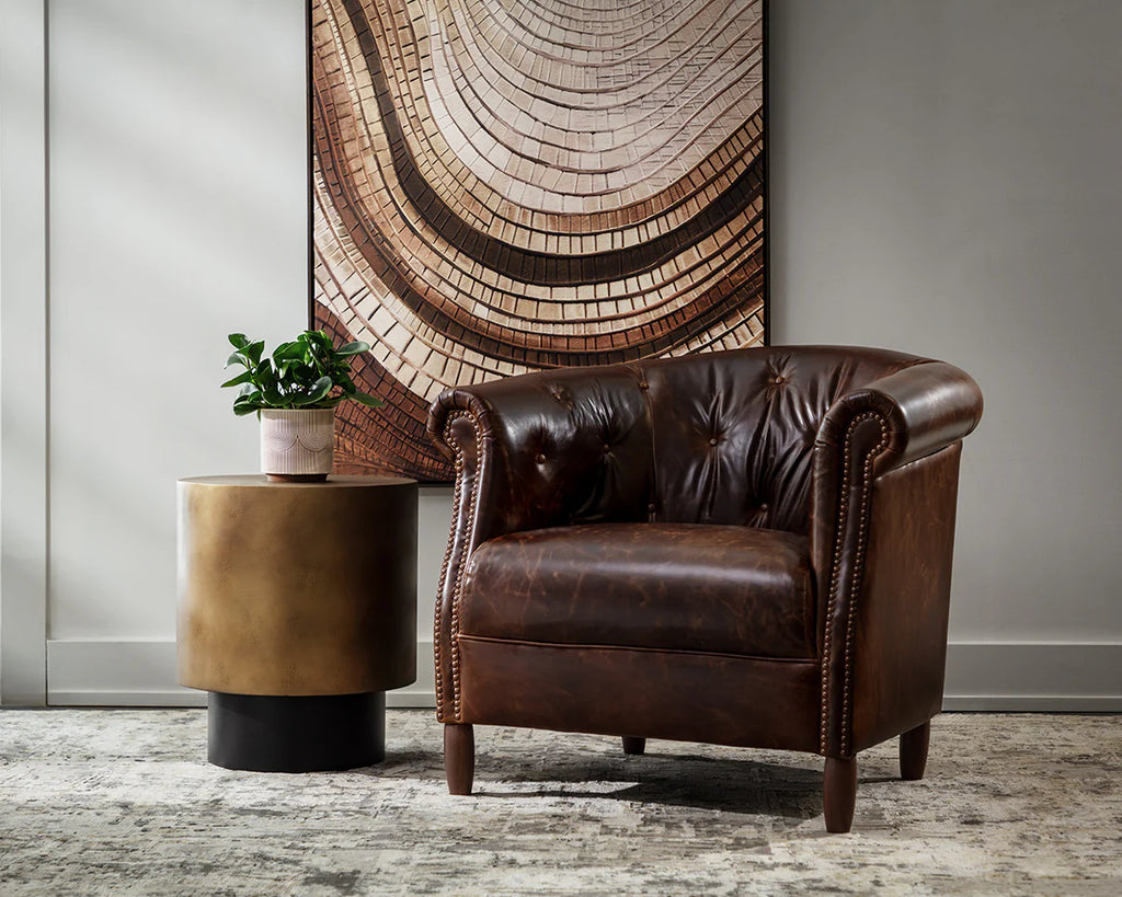 SUNPAN  BERNABY END TABLE - ANTIQUE BRASS  106006