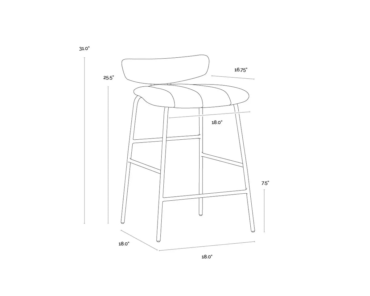 SUNPAN LORELEI COUNTER STOOL CREAM 106017