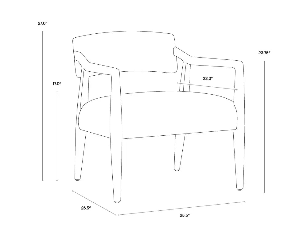 Sunpan Keagan Lounge Chair Shalimar Tobacco 110562