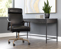SUNPAN Collin Office Chair Cortina Black Leather 106090