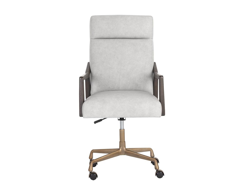 SUNPAN Collin Office Chair Saloon Light Grey Leather 106092