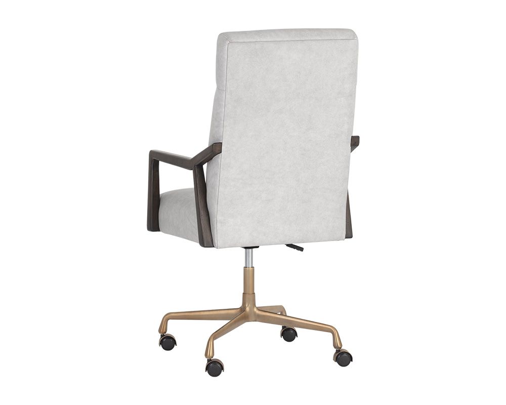 SUNPAN Collin Office Chair Saloon Light Grey Leather 106092