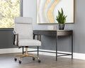 SUNPAN Collin Office Chair Saloon Light Grey Leather 106092