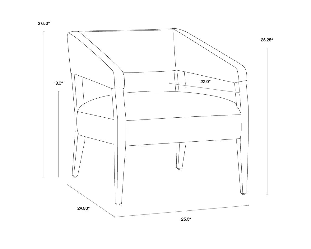 Sunpan Carlyle Lounge Chair Brentwood Charcoal 110530
