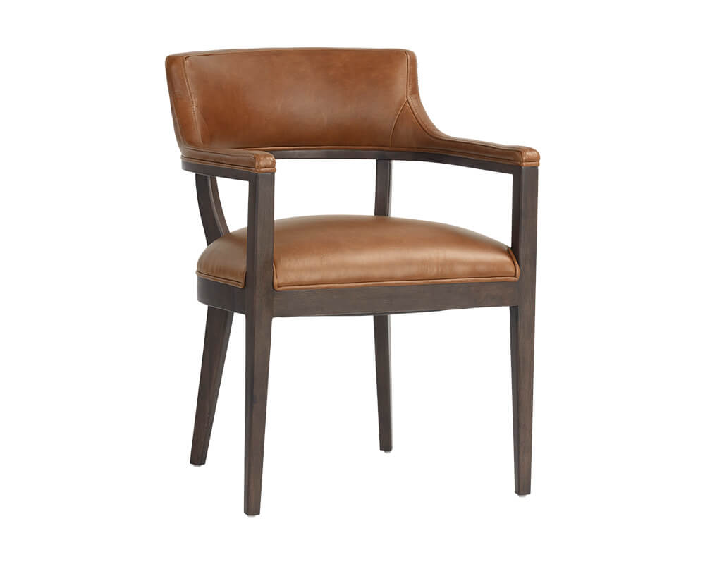 SUNPAN Brylea Dining Armchair - Brown - Shalimar Tobacco Leather 106095