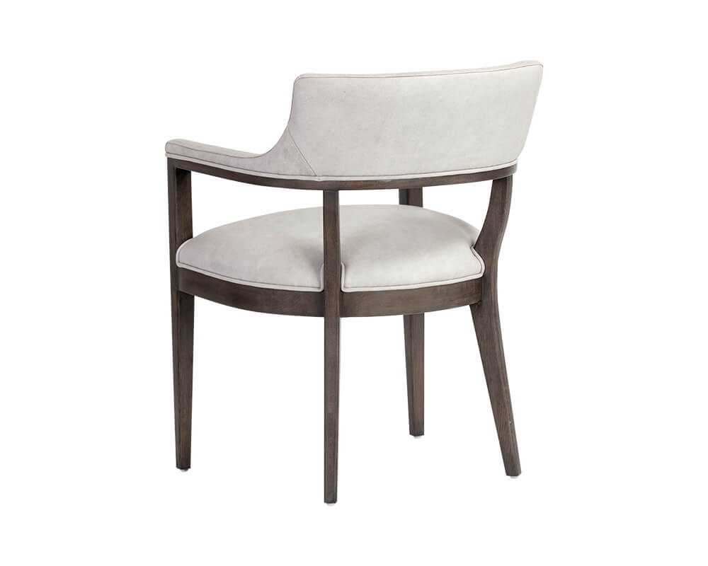 SUNPAN Brylea Dining Armchair - Brown - Saloon Light Grey Leather 110522