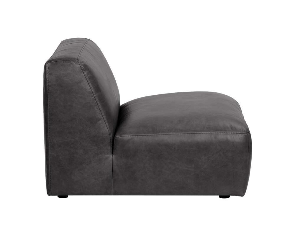 SUNPAN Watson Modular Armless Chair - Marseille Black Leather 106174