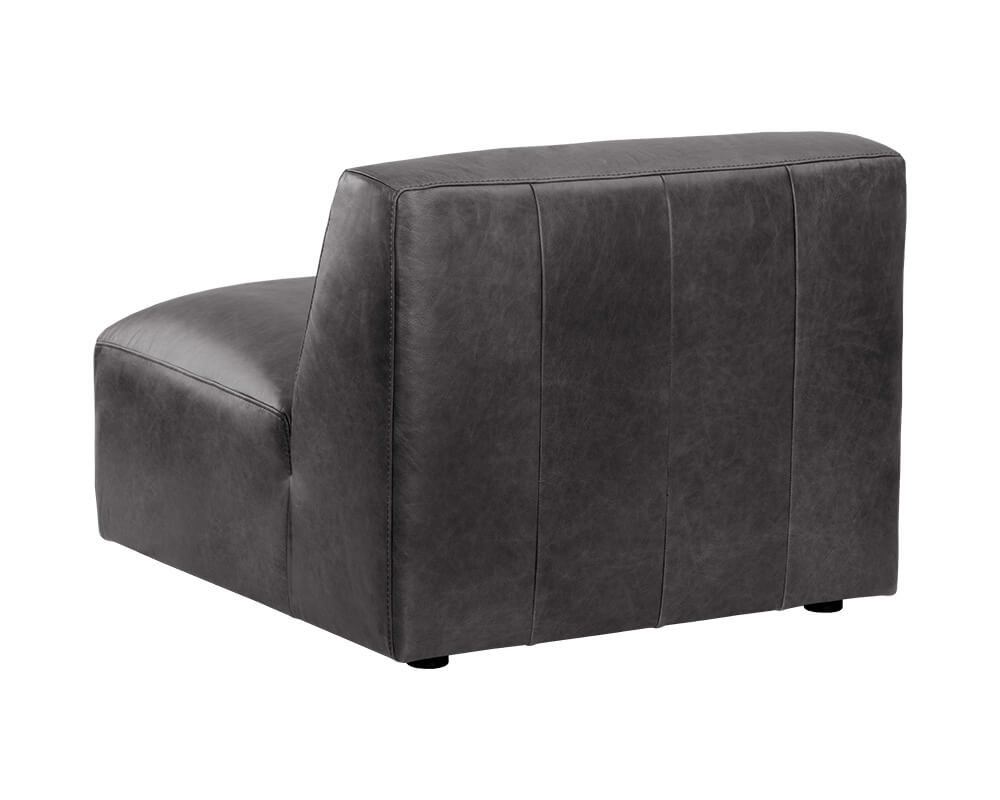 SUNPAN Watson Modular Armless Chair - Marseille Black Leather 106174