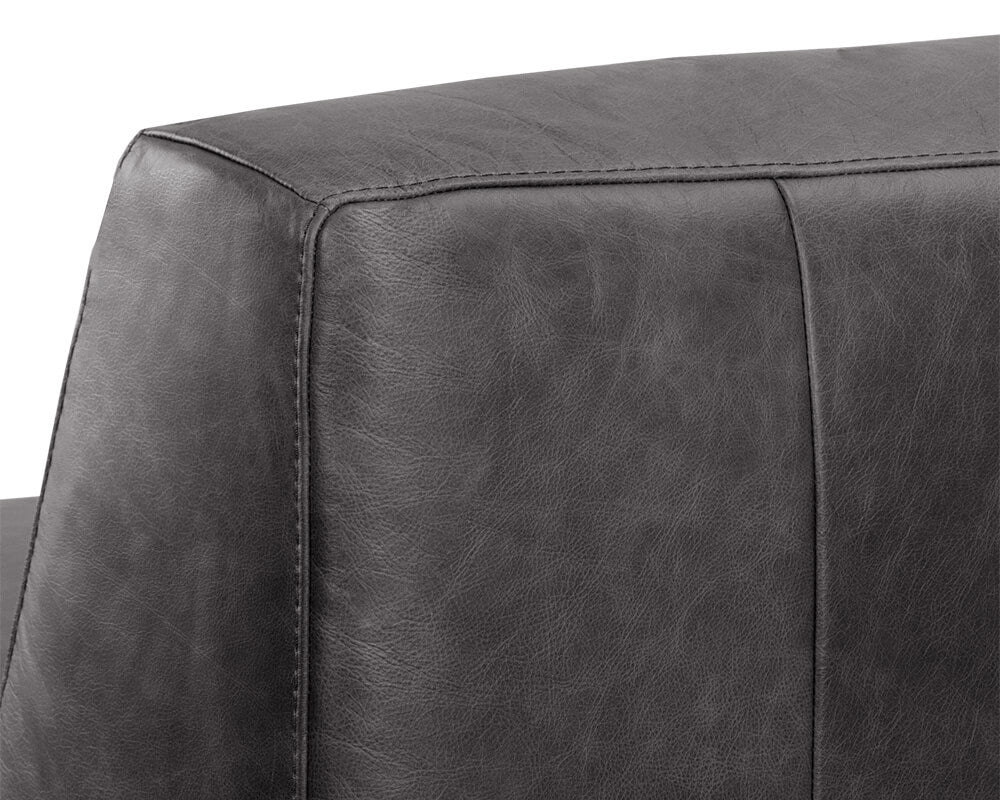 SUNPAN Watson Modular Armless Chair - Marseille Black Leather 106174