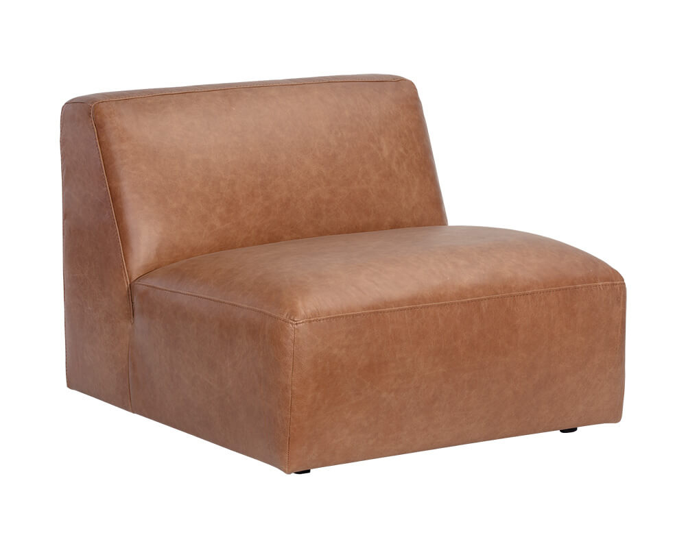 SUNPAN Watson Modular Armless Chair - Marseille Camel Leather 106176