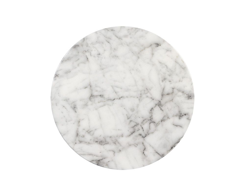 SUNPAN Lucida End Table Marble Look White 106283