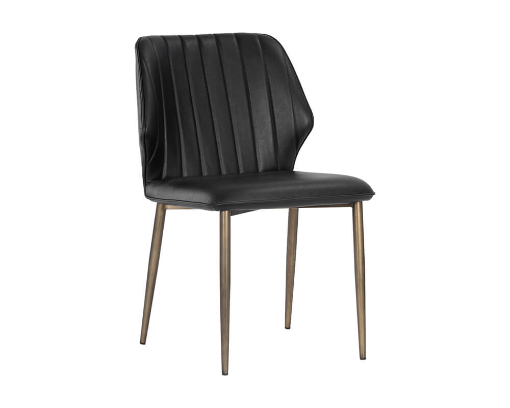 SUNPAN Clinton Dining Chair - Bronze - Bravo Black SET OF TWO 106316